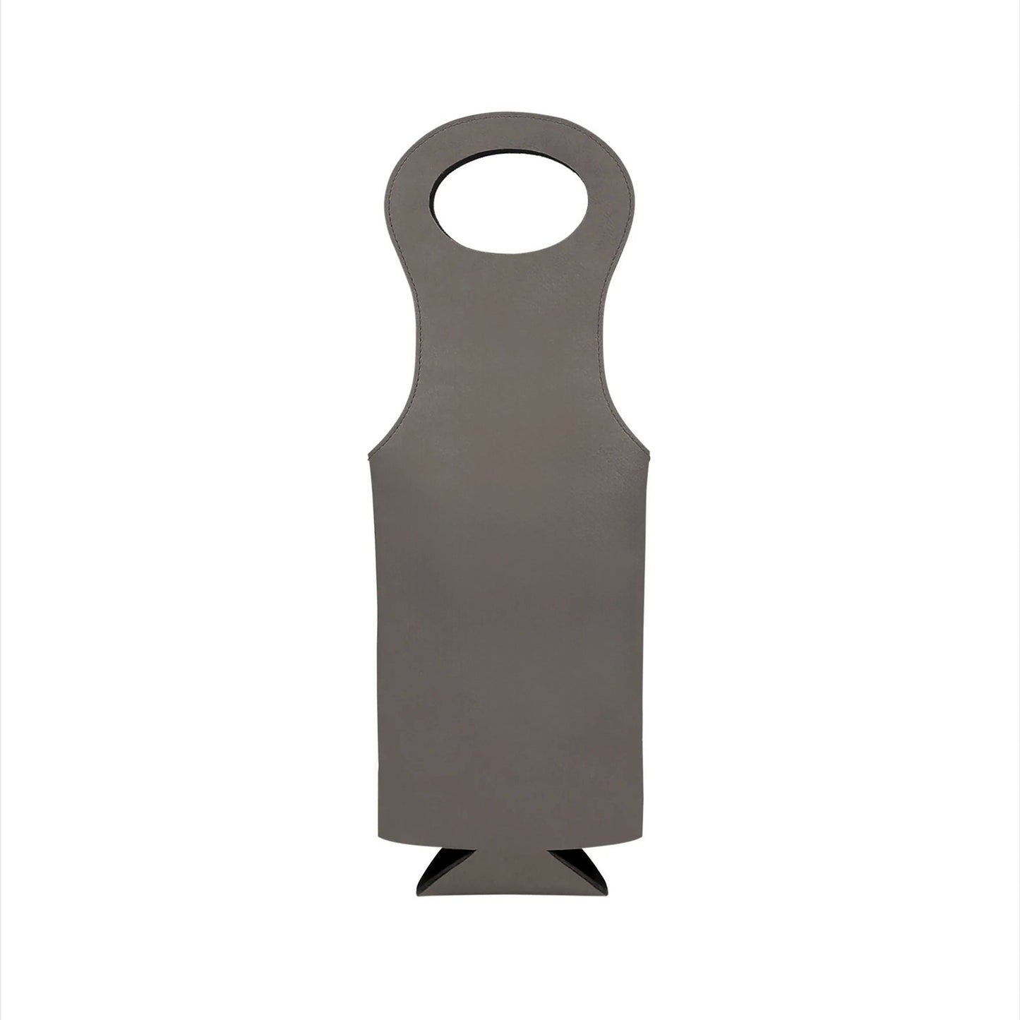 Leatherette Wine Holder in Grey - 14.5"