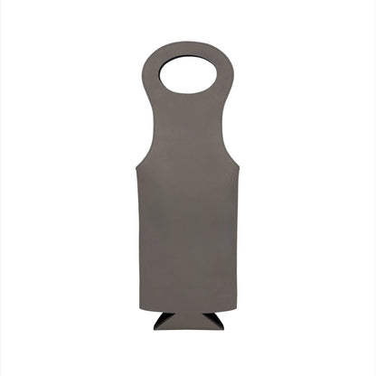 Leatherette Wine Holder in Grey - 14.5"