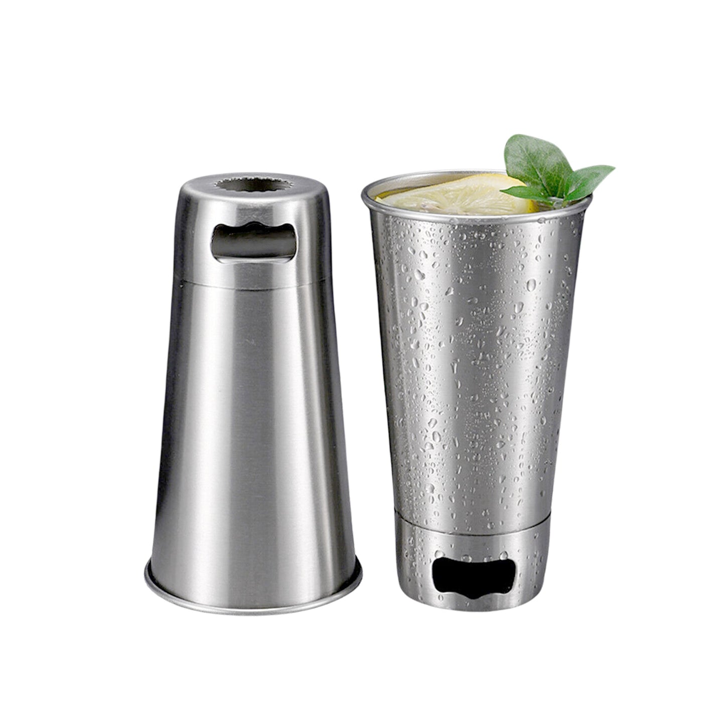 16 Oz Stainless Steel Cup with Dual Bottle Openers by Creative Gifts