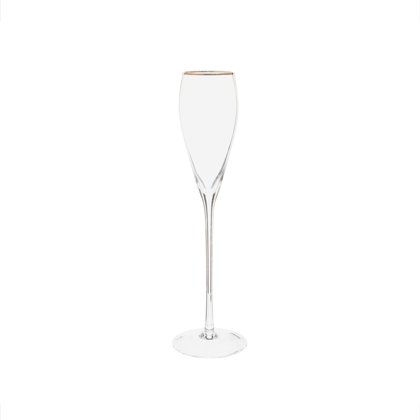 Gold-Rim Tapered Champagne Flutes Set - 8 oz by Creative Gifts