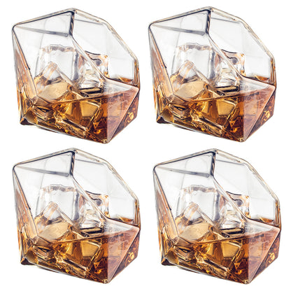 Diamond Whiskey & Wine Glasses 10oz - Set of 4