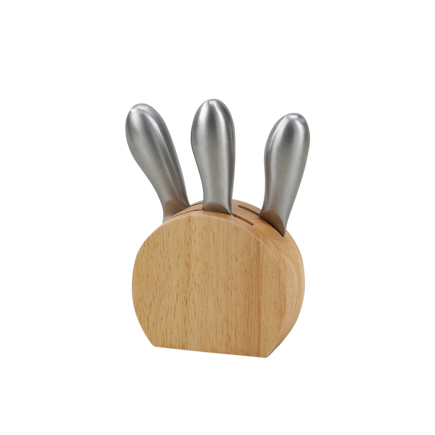 Wood Block with 3 Stainless Steel Cheese Utensils by Creative Gifts