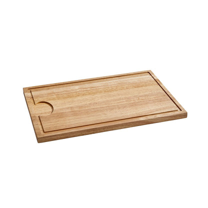 Rubberwood Cutting Board with Well - 18" x 12" by Creative Gifts