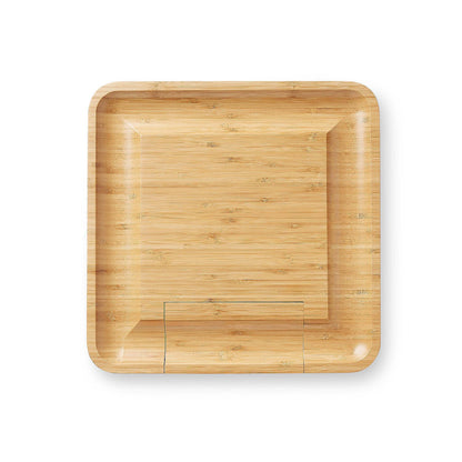 Bamboo 13'' Square Cheese Board with 4 Tools