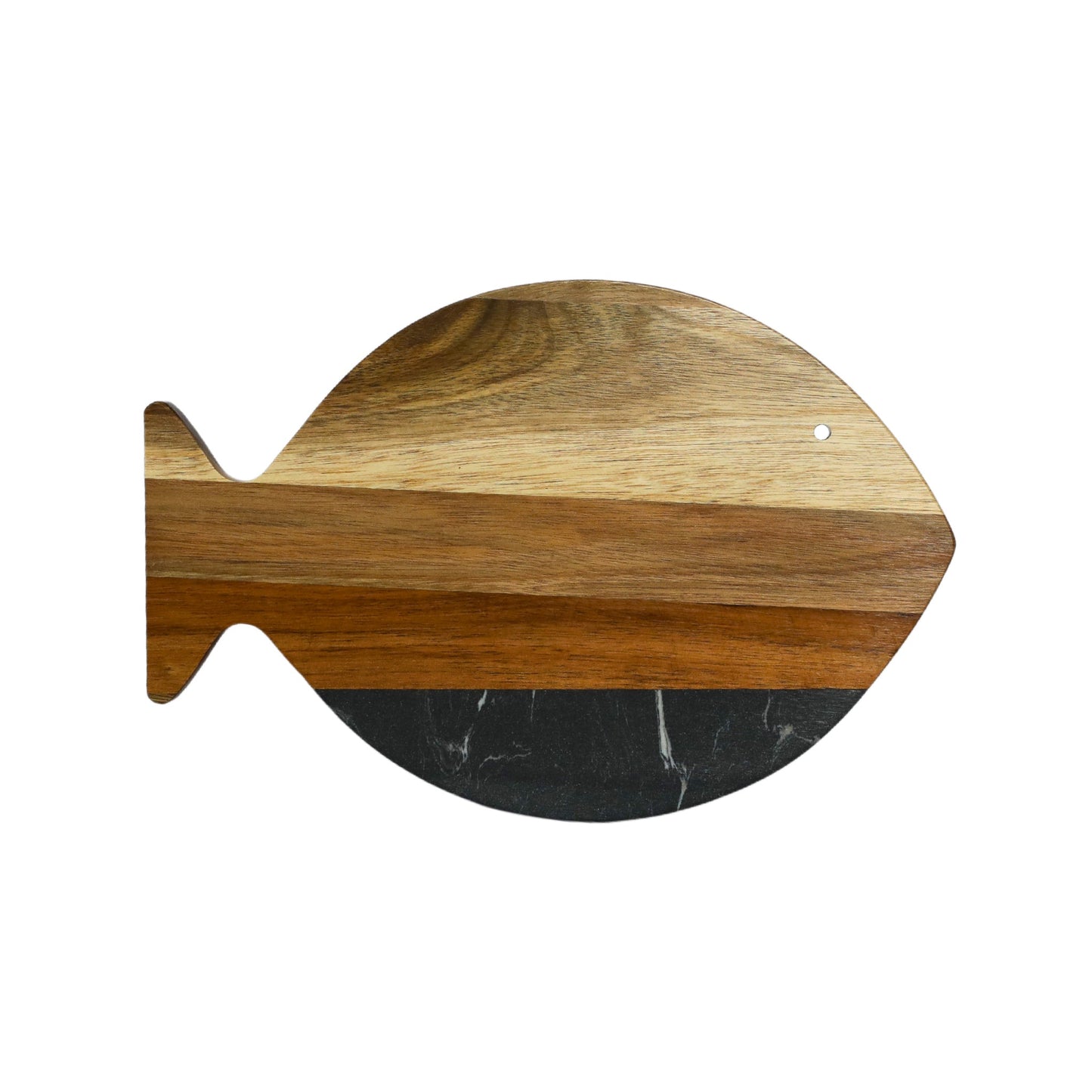 Black Marble and Acacia Wood Fish Board by Creative Gifts