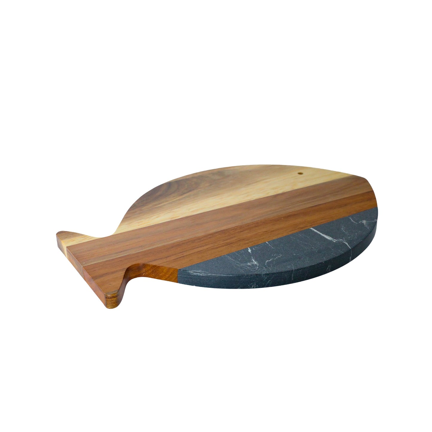 Black Marble and Acacia Wood Fish Board by Creative Gifts