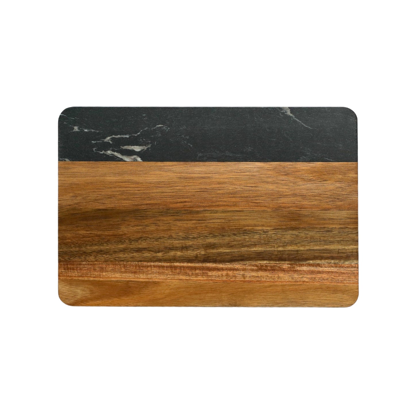 Black Marble and Acacia Wood Rectangle Board by Creative Gifts