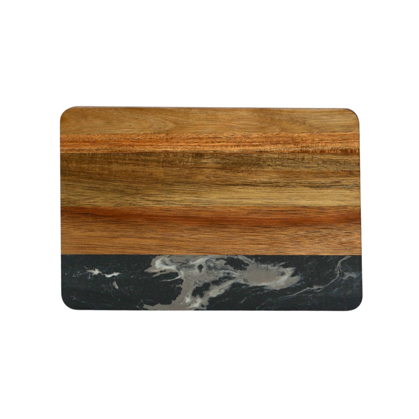 Black Marble and Acacia Wood Rectangle Board by Creative Gifts