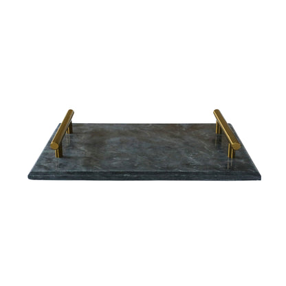 Black Marble Board with Gold Handles by Creative Gifts