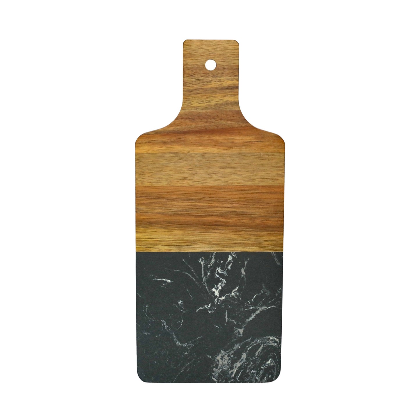 Black Marble and Acacia Wood Handled Board by Creative Gifts