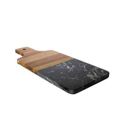 Black Marble and Acacia Wood Handled Board by Creative Gifts