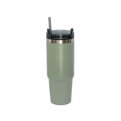 30 Oz Stainless Steel Tumbler with Straw - Sage Green by Creative Gifts