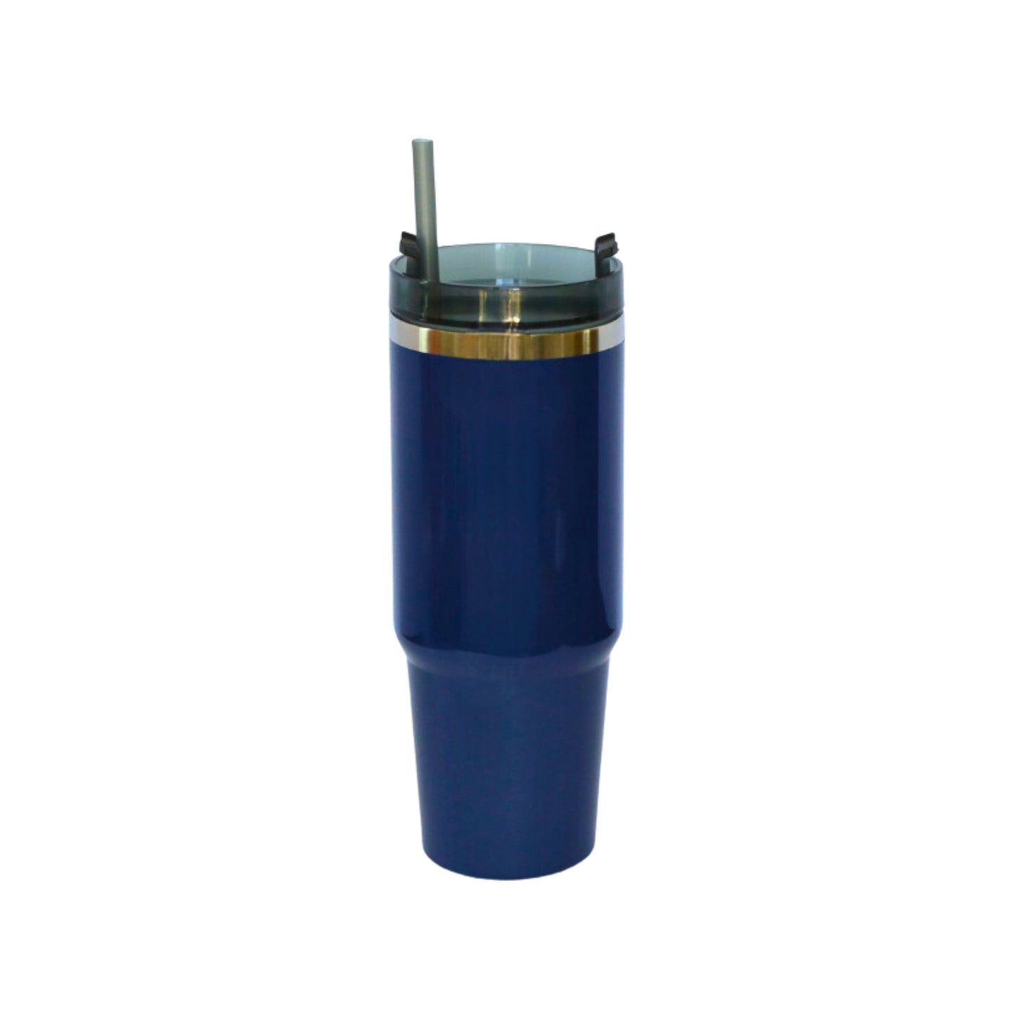 30 Oz Stainless Steel Tumbler with Straw - Navy by Creative Gifts