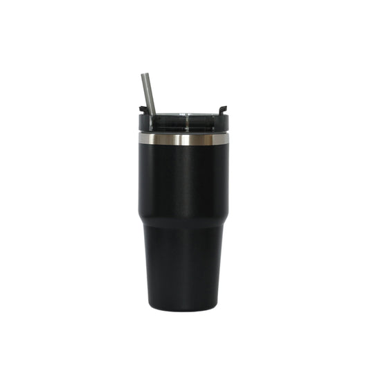20 Oz Stainless Steel Tumbler with Straw - Black by Creative Gifts