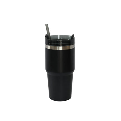 20 Oz Stainless Steel Tumbler with Straw - Black by Creative Gifts