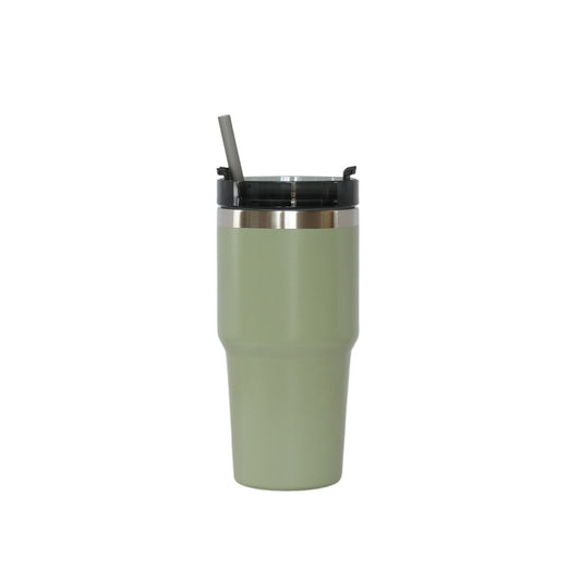20 Oz Stainless Steel Tumbler with Straw - Sage Green by Creative Gifts