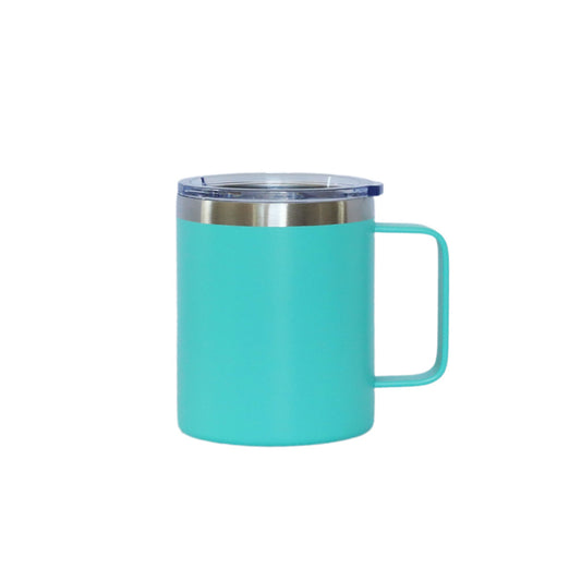 12 Oz Stainless Steel Travel Mug with Handle - Aqua by Creative Gifts