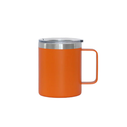 12 Oz Stainless Steel Travel Mug with Handle - Orange by Creative Gifts