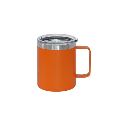 12 Oz Stainless Steel Travel Mug with Handle - Orange by Creative Gifts