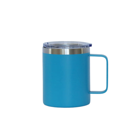 12 Oz Stainless Steel Travel Mug with Handle - Blue by Creative Gifts