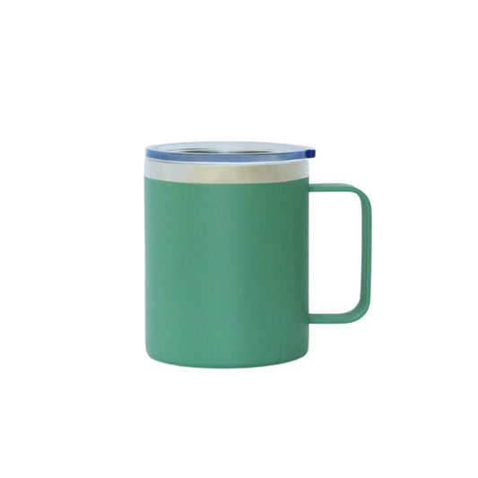 12 Oz Stainless Steel Travel Mug with Handle - Green by Creative Gifts