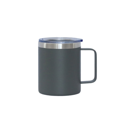 12 Oz Stainless Steel Travel Mug with Handle - Grey by Creative Gifts