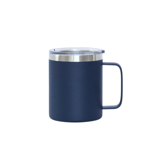 12 Oz Stainless Steel Travel Mug with Handle - Navy by Creative Gifts