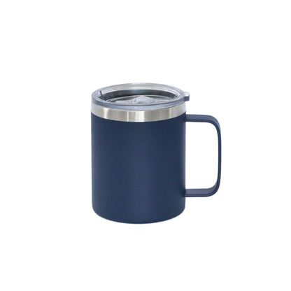 12 Oz Stainless Steel Travel Mug with Handle - Navy by Creative Gifts