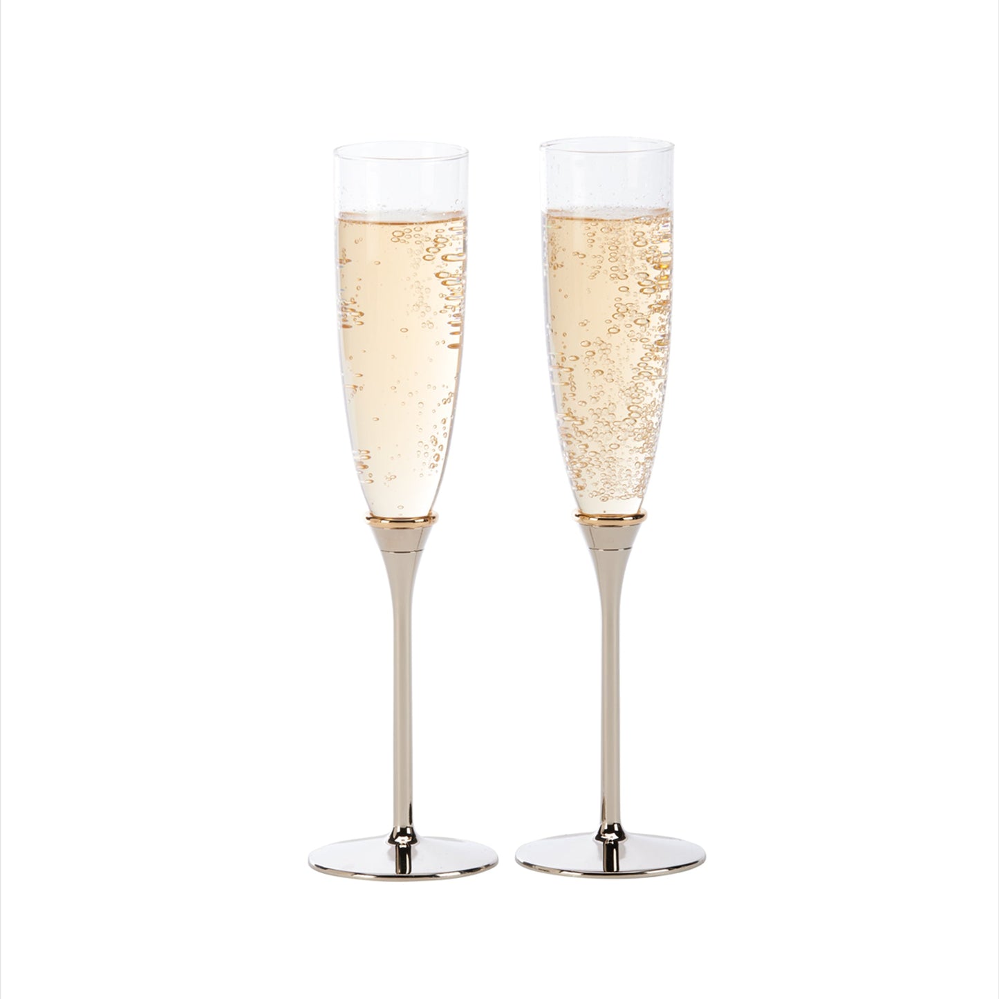 Gold Ring Toasting Flutes Set by Creative Gifts