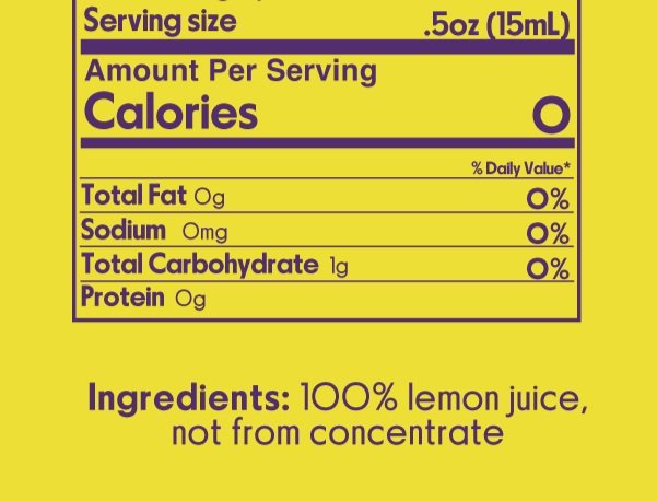 100% Lemon Juice