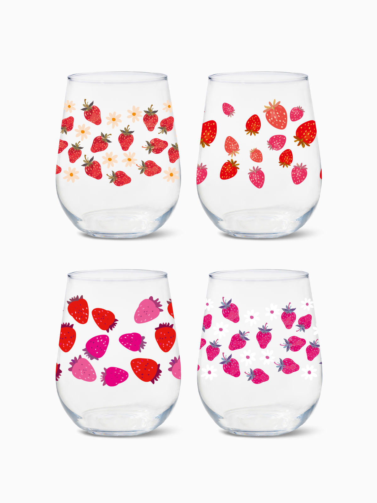 Strawberry Bliss - RESERVE 16oz Stemless Wine Tritan™ Copolyester Glass-0