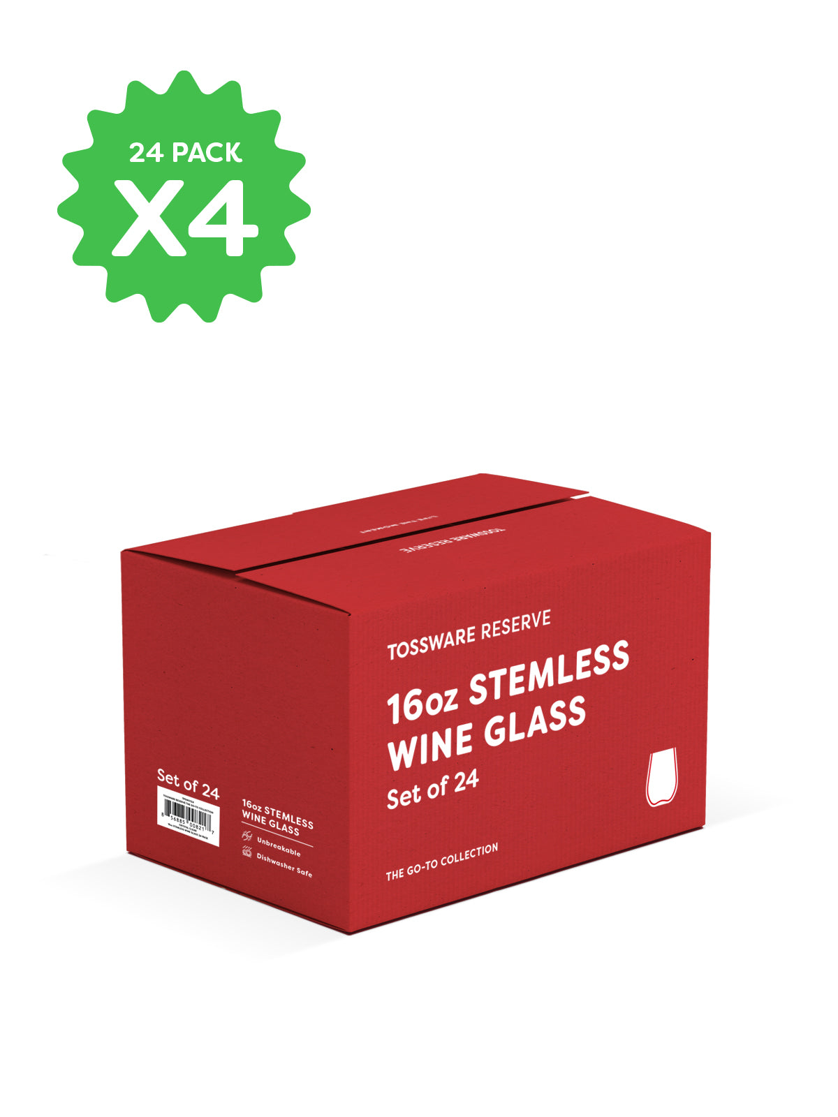 RESERVE 16oz Stemless Wine Color Series Tritan™ Copolyester Glass Amber - Bulk-7