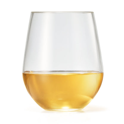 European Style Unbreakable Stemless Wine Glasses 15 oz | Set of 6