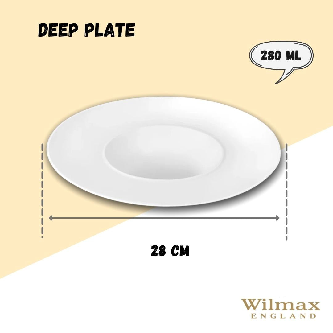 Small Batch Porcelain - White Deep Plate 11" inch -5