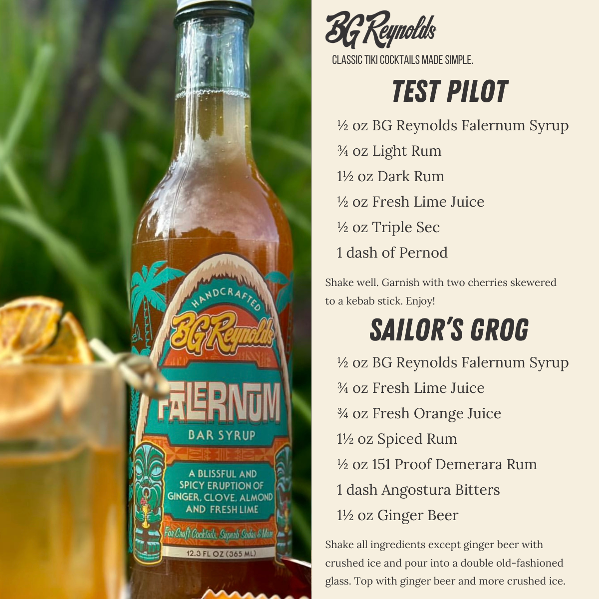 Falernum Tropical Cocktail Syrup