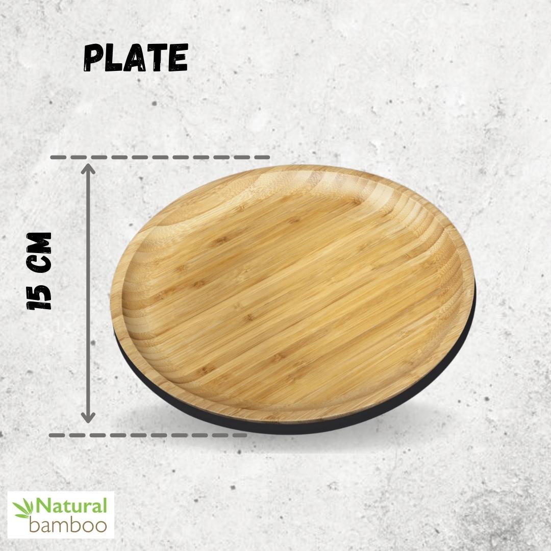 Bamboo Round Plate 6" inch -11