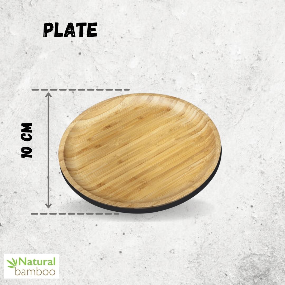 Bamboo Round Plate 4" inch -7