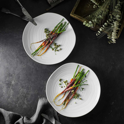 Teck 8" White Salad Plates, Set of 4