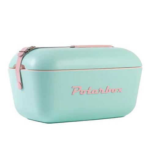 Polarbox - 'Cyan' Cooler w/ Baby Rose Leather Strap (21QT) by The Epicurean Trader