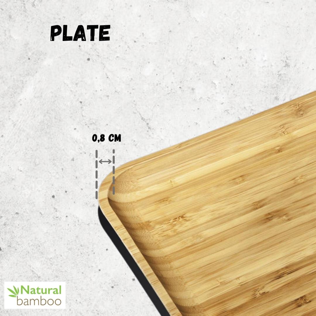 Bamboo Square Plate 6" inch X 6" inch |For Appetizers-11