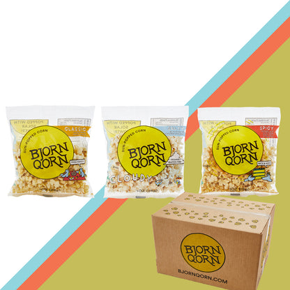 Bjorn Qorn Popcorn 30 Pack x 1oz bags case by Farm2Me