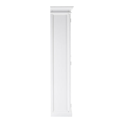 Classic White and Glass Double Door Storage Cabinet-3