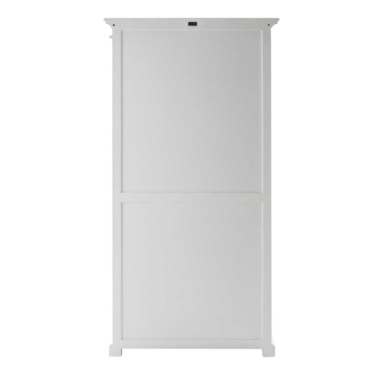 Classic White and Glass Double Door Storage Cabinet-4