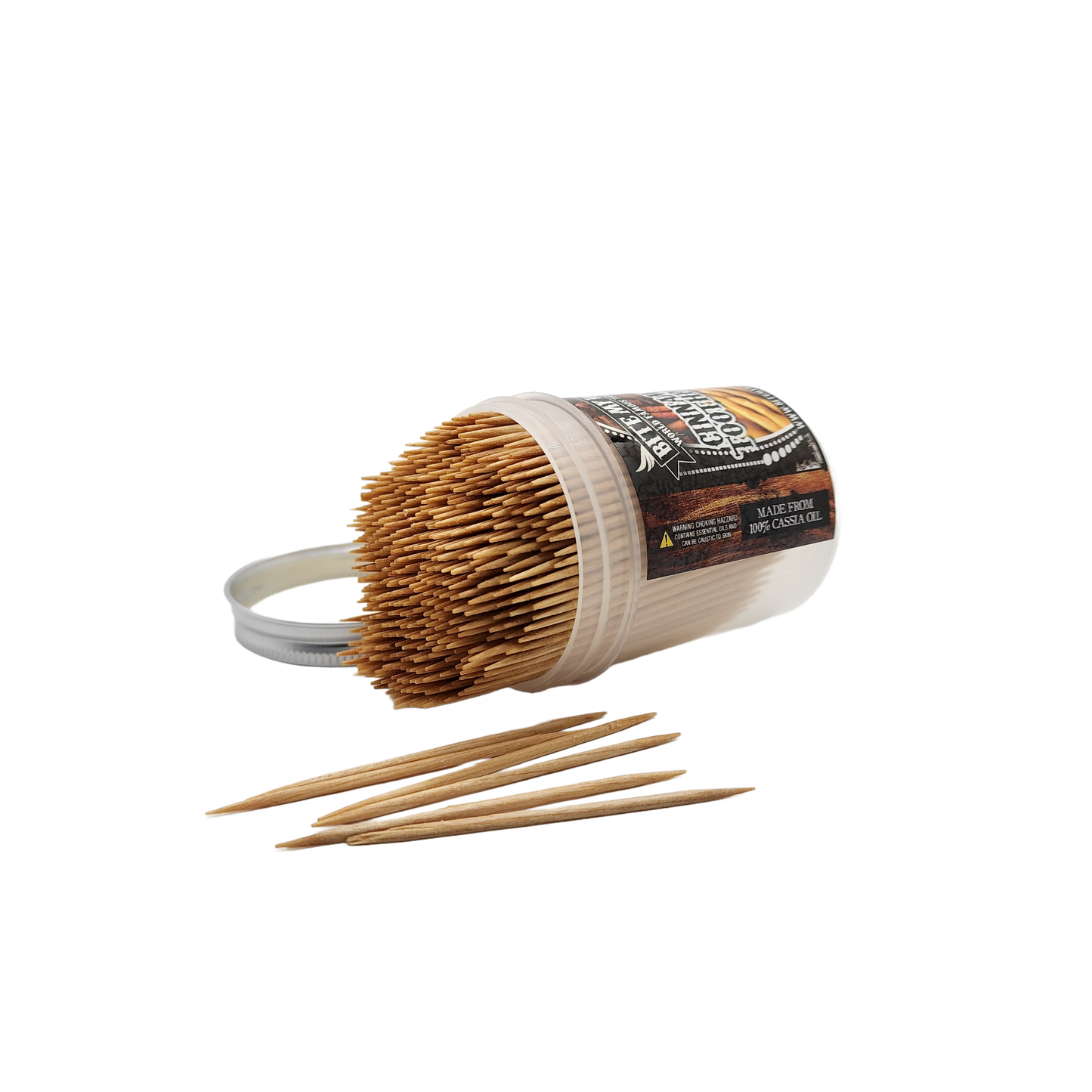 BiteMyWood Flavored Birchwood Toothpicks in Plastic Jars