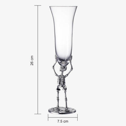 Skeleton Champagne Flute Glass | Single | 7.5oz
