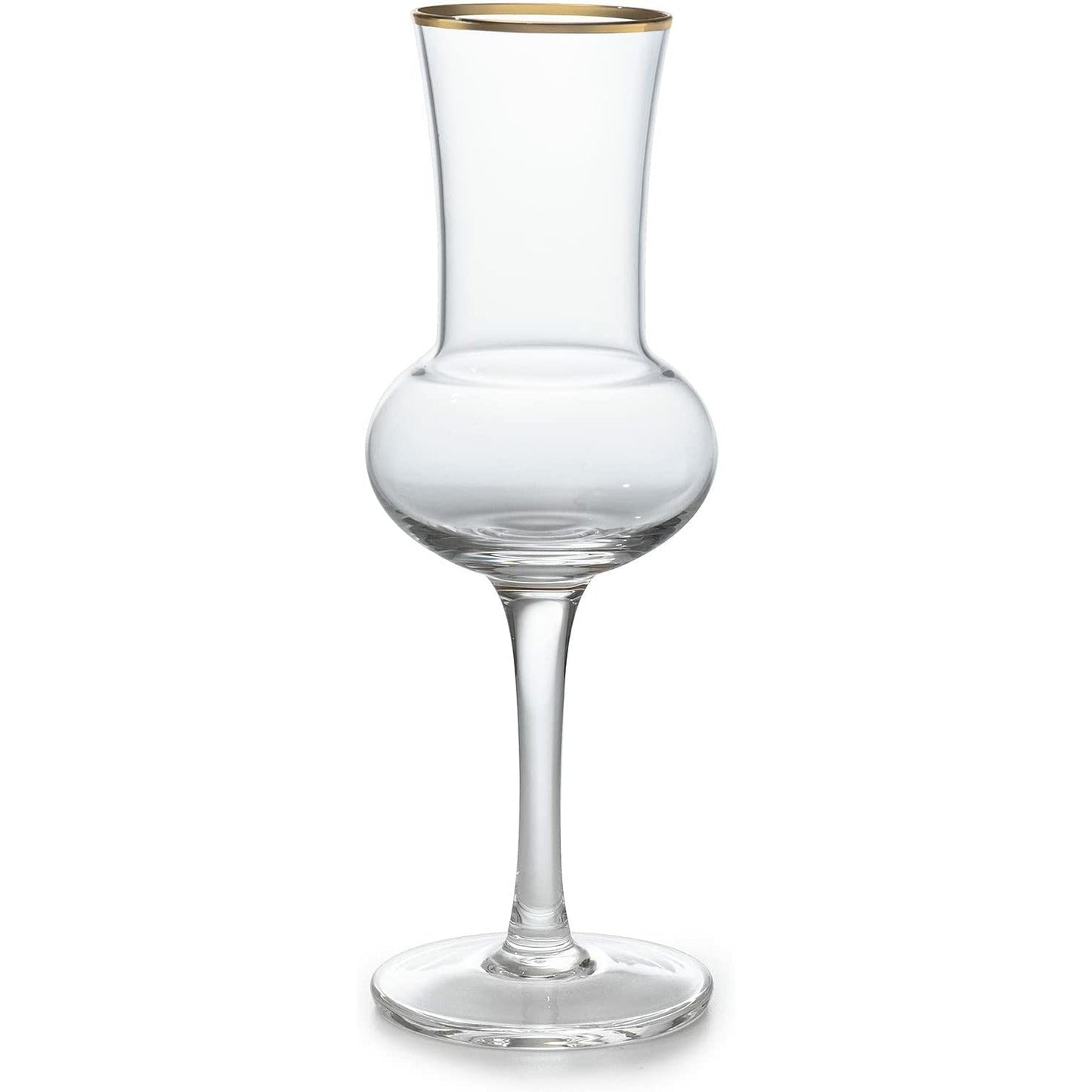 The Wine Savant Crystal Set of 6 Grappa Glasses 3oz Post Dinner Drinks, Italian Tulip Shape, Tasting Glasses, Perfect For Nosing and Sipping, Glasses for Absinthe, Aperol, Sherry, Aperitif, Scotch by The Wine Savant