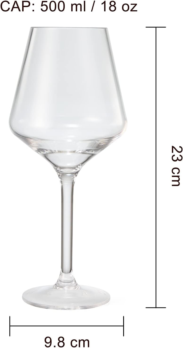 European Style Unbreakable Wine Glasses | Set of 4