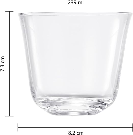 Crystal Lowball Tumbler Glasses, Set of 2