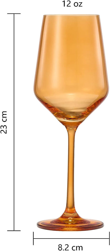 Amber Wine Glass Set