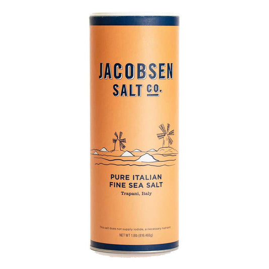 Jacobsen Salt Co - Pure Italian Fine Sea Salt Trapani Tube (1.8LB) by The Epicurean Trader
